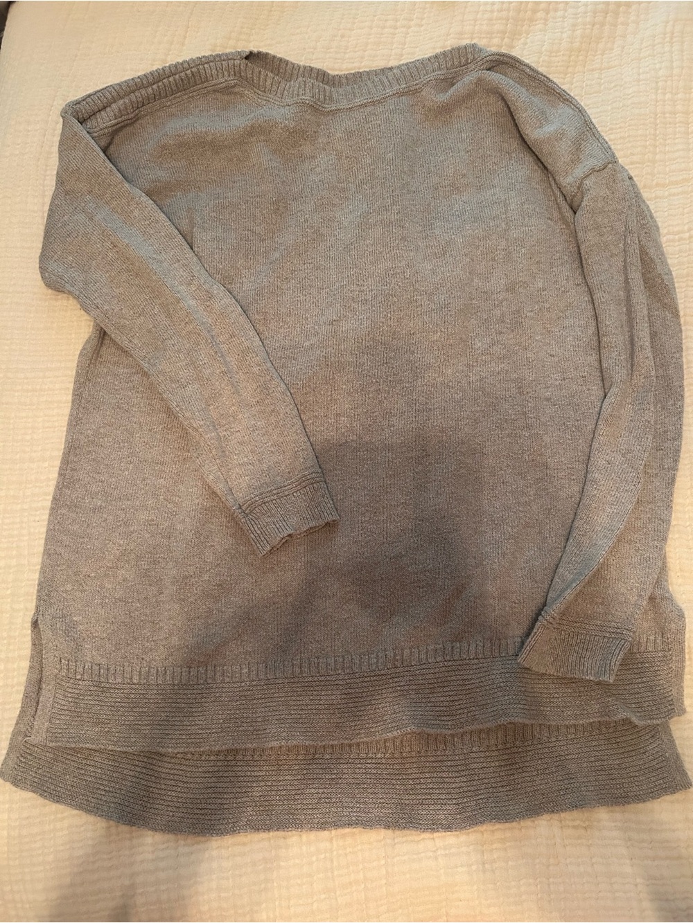 Old Navy Boat-Neck Taupe Knit Sweater